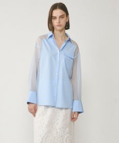 GRACE CONTINENTAL シアーコンビオーバーシャツ
