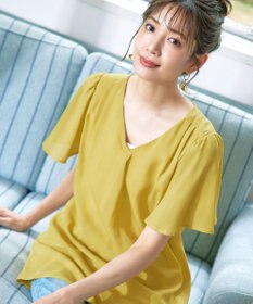 Tiaclasse フレアスリーブチュニックブラウス