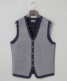 GOTAIRIKU 体温調整に【洗える/チクチクしにくい/ピリングしにくい】イタリア糸 ハイゲージ ベスト_WOOL100%