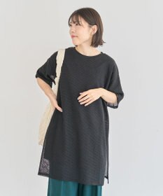 Green Parks 半袖メッシュドッキングチュニック