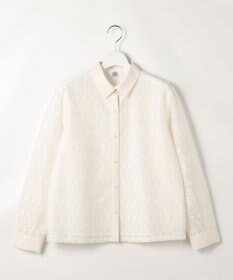 J.PRESS LADIES S ジオメトリックレース ブラウス