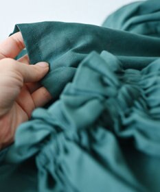 muuc 〈コットン100%強撚糸〉〈2WAY〉〈遠州織物の工場で織られた上質な生地〉〈シースルー〉〈ドライタッチ〉コットンドビーギャザー 羽織り＆ワンピースドレス