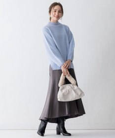 自由区 L 【洗える】ウールカシミヤ ハイネックニット (検索番号:JL27)