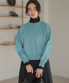 組曲 オーガンスウェット ニット ターコイズブルー系