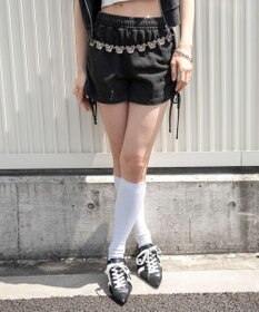 WEGO 【セットアップ対応】サイドドロストスウェットショートパンツ
