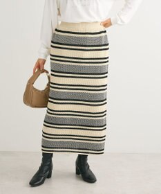 Green Parks ボーダーニットスカート