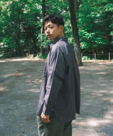 SHARE PARK MENS 【UVカット・撥水・ストレッチ】イージーデニムレギュラーカラーシャツ