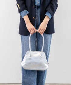 blancle メタリックレザー 舟形ボストンバッグ