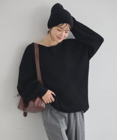 earth music&ecology 【毛玉防止 / 洗濯機洗い可】アンチピリングクロスネックルーズニット