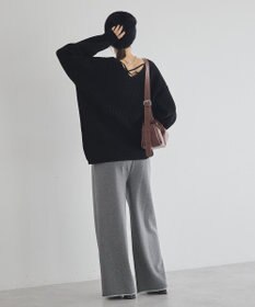 earth music&ecology 【毛玉防止 / 洗濯機洗い可】アンチピリングクロスネックルーズニット