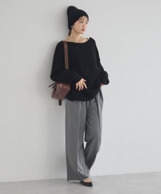 earth music&ecology 【毛玉防止 / 洗濯機洗い可】アンチピリングクロスネックルーズニット