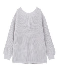 earth music&ecology 【毛玉防止 / 洗濯機洗い可】アンチピリングクロスネックルーズニット