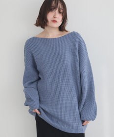 earth music&ecology 【毛玉防止 / 洗濯機洗い可】アンチピリングクロスネックルーズニット