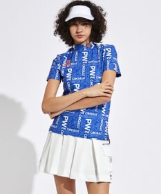 PW CIRCULUS 【UVカット / 吸水速乾 / 伸縮性抜群】【WOMEN】PWロゴ柄モック