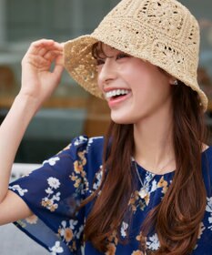 Tiaclasse クロシェ柄編みバケットハット