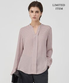 ICB L 【先行予約・WEB限定】BackSatinAmunzen キーネックブラウス