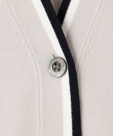 J.PRESS LADIES L 【洗える】RAYON STRETCH PLAIN Vネック カーディガン