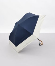 AURORA 【MACKINTOSH LONDON（マッキントッシュ ロンドン）】天然風バイカラー切継ぎ晴雨兼用パラソル（折りたたみ傘）