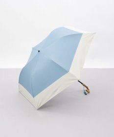 AURORA 【MACKINTOSH LONDON（マッキントッシュ ロンドン）】天然風バイカラー切継ぎ晴雨兼用パラソル（折りたたみ傘）