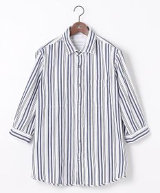 JOSEPH ABBOUD 【キングサイズ・1枚で2通りの着こなし】オーガニックコットンリバーシブル 七分袖シャツ