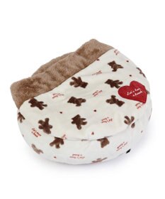 PET PARADISE ペットパラダイス 丸型寝袋 遠赤外線 《くまちゃん柄》 50cm