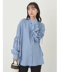 earth music&ecology ギャザースリーブシャツ