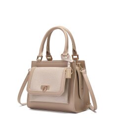 style code 【MERCURYDUO/マーキュリーデュオ】メタリッククラック調型押し フラップハンドバッグ