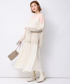 23区 【一部店舗限定/洗える】クレープシフォン フレア スカート