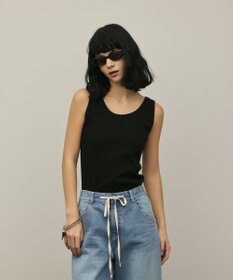 GRACE CONTINENTAL テレコノースリーブトップ