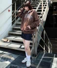 WEGO 【25年秋冬新作/ユニセックス着用ITEM/SMLサイズ展開】グラフィックロゴダブルZIPパーカー