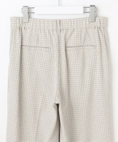 自由区 L TRギャバチェック柄ストレート パンツ