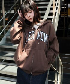 WEGO 【25年秋冬新作/ユニセックス着用ITEM/SMLサイズ展開】グラフィックロゴダブルZIPパーカー