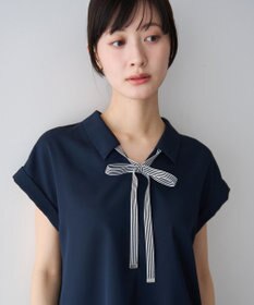 YECCA VECCA 2wayストライプリボンブラウス