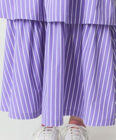 GRACE CONTINENTAL ストライプラッフルスカート