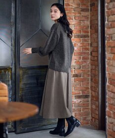 ANY 【ウエストゴム】スエードフレアスカート