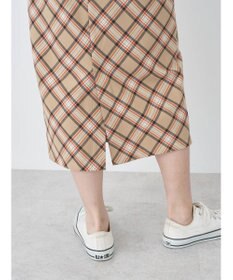 earth music&ecology チェック柄ナロースカート