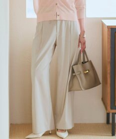 23区 【先行予約】ナチュラルスラブストレッチ ワイドパンツ