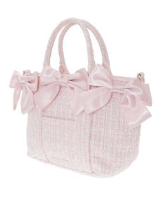 Maison de FLEUR ピンクマニアボリュームリボン2WayトートMバッグ