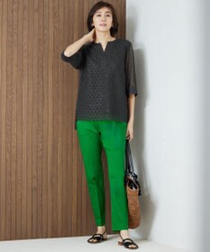 自由区 S 【洗える】ジオメトリックフラワーレースプルオーバー ブラウス