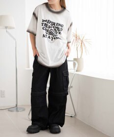 WEGO 【ウエストゴム/2WAY】2WAYデニムカーゴパンツ