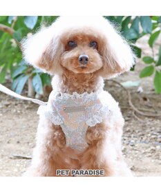 PET PARADISE 犬 ハーネス メッシュ ベスト ハーネス 【Ｓ】 小花柄／マリン