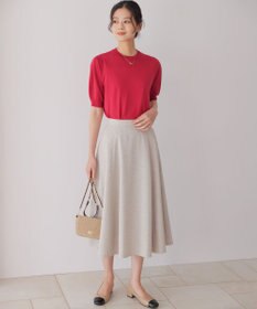 組曲 L シアー ニット５分袖 プルオーバー