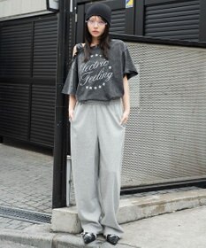 WEGO 【ウエストゴム/XSSMサイズ展開】ライトスウェットワイドパンツ