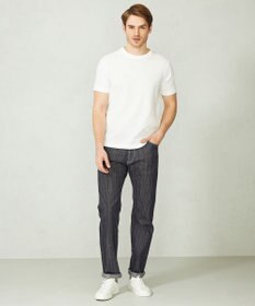 JOSEPH ABBOUD 【サスティナブル】ランダムストライプストレッチデニム