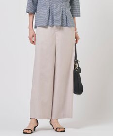 J.PRESS LADIES S リネンバイオシャンブレー ワイド パンツ