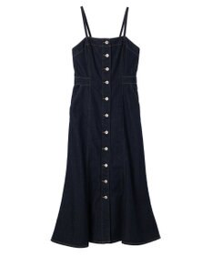 earth music&ecology ボタンキャミデニムワンピース
