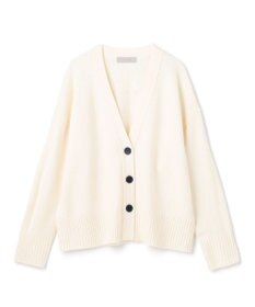 UNFILO 【洗える】クロップド Vネック カーディガン