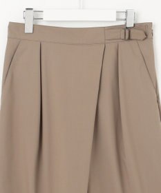 J.PRESS LADIES 【洗える】ストレッチタイプライター ラップディテール ワイド パンツ