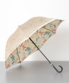AURORA シャルル ジョルダン 水彩調のカサブランカ柄 ジャンプ式耐風傘