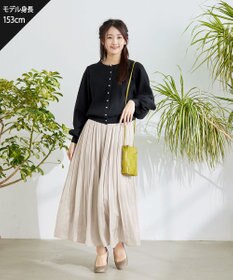 Tiaclasse 【洗える】パールボタンニットカーデ